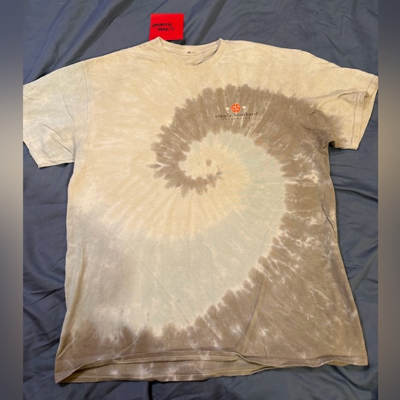 Simply Southern Cream Tie-Dye Milkshake & Oreo Graphic Tee with Orange Accents - Picture 2 of 4